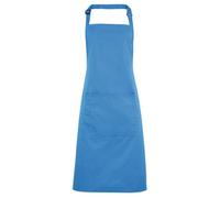 (One Size, Sapphire) Premier Ladies/Womens Colours Bip Apron With Pocket / Workwear