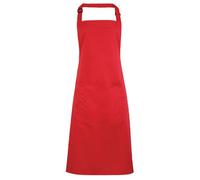 Premier Ladies/womens Colours Bip Apron With Pocket / Workwear (Pack Of 2)