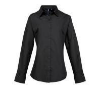 Premier Ladies Womens Polycotton Supreme Long Sleeve Poplin Shirt Blouse