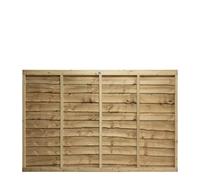 Premier Lap Wooden Fence Panel Overlapping Waney Larch, W: 6ft x H: 4ft Pressure Treated Timber for Outdoor Garden Privacy Screening & Boundary Fencing Wall Panels (182cm x 120cm)