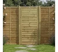 Premier Lap Wooden Garden Gate, 3ft x 3ft with Horizontal Boards | 90cm High x 90cm Wide, Decorative, Pressure Treated Timber, Paintable, Pedestrian Rear Gate Entry, for Side Entrance