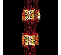 Premier large pull out foil garland Red & Gold