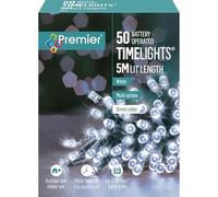 Premier Multi Action Battery Operated Timelights 50 LED White/Green
