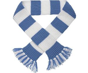 Premier League Striped Football Scarf Kit - Knitting Pattern & Wool (Huddersfield Town - Sky/White)