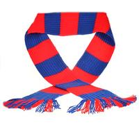 Premier League Striped Football Scarf Kit - Knitting Pattern Wool Needles (Crystal Palace -Red/Blue)