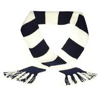 Premier League Striped Football Scarf Kit - Knitting Pattern & Wool (West Bromwich - Navy/White)