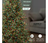 Premier Decorations - 750 Multi Action TreeBrights LED Lights with Timer - Multi-Colour