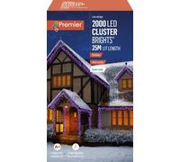Premier LED Cluster Brights Christmas Lights Multi Action Timer Outdoor Tree 3D