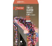 Premier LED Cluster Brights Christmas Lights Multi Action Timer Outdoor Tree 3D