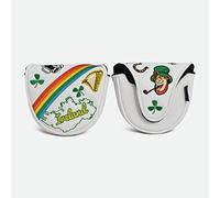 PREMIER LICENSING PRG ORIGINALS MALLET STYLE GOLF PUTTER HEADCOVER. LUCKY CHARM IRISH LEPRECHAUN DESIGN.