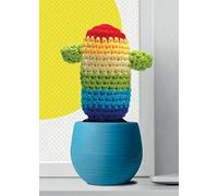 Premier Life Store Cactus Rainbow Crochet DIY Crochet Kit - Yarn, Stuffing, Hooks, Needle, Pot, Instructions - Mustard