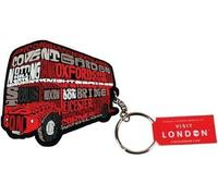 Premier Life Store London Red Bus Keyring Routemaster Flexible Rubber Key Ring UK England Britain Souvenir Gift