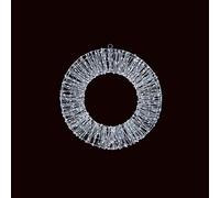 Premier Light Up Christmas Wreath, Double Silver Frame Hanging Door Wall Window Decoration with 960 Twinkling White Micro LED Lights, Indoor/Outdoor Use 60cm
