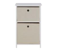 Premier Lindo Cabinet, 2 Fabric Drawers, Natural