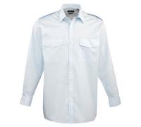 Premier Long sleeve pilot shirt - Mens, 65% Polyester, Oeko-Tex
