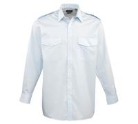 Premier Long sleeve pilot shirt - Mens, 65% Polyester, Oeko-Tex