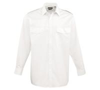 Premier Long sleeve pilot shirt - Mens, 65% Polyester, Oeko-Tex