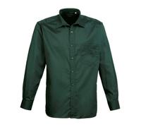 Premier Long Sleeve Poplin Shirt Men Classic Fit 27 Colours Formal Collar