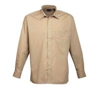 Premier Long Sleeve Poplin Shirt - Khaki