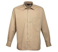 Premier Long Sleeve Poplin Shirt (PR200) - Unisex Formal Official Workwear S