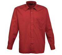 Premier Long Sleeve Poplin Shirt (PR200) - Unisex Formal Official Workwear S (B)