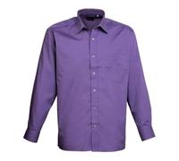 Premier Long Sleeve Poplin Shirt - Purple