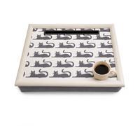 Premier Marble Lap Tray Sturdy With Cushioned Base And iPad Slot Lap Tray For Everyday Use iPad Accessory Marble Lap Tray (32 cm x 8 cm x 43 cm)