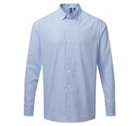 Premier Maxton Check Long Sleeve Shirt PR252 - Men's Gingham Easy Care Shirt