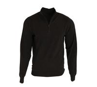 Premier Men's 1 4 Zip Neck Knitted Sweater in Black | Size: XL Premier Black XL