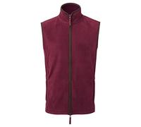 Premier Artisan Fleece Gilet Burgundy/Brown 2XL