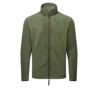 Premier Mens Artisan Fleece Jacket (3XL) (Moss Green/Brown)