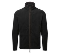 Premier Mens Artisan Fleece Jacket (Black/Brown) - Size 2XL