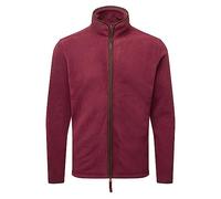 Premier Mens Artisan Fleece Jacket (M) (Burgundy/Brown)