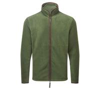 Premier Mens Artisan Fleece Jacket (Moss Green/Brown) - Size Medium