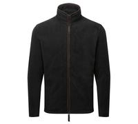 Premier Mens Artisan Fleece Jacket (Black/Brown) - Size 3XL