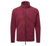 (S, Burgundy/Brown) Premier Mens Artisan Fleece Jacket