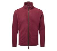(M, Burgundy/Brown) Premier Mens Artisan Fleece Jacket