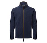 Premier Mens Artisan Fleece Jacket (XXL) (Navy/Brown)