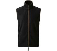 Premier Mens Artisan Fleece Oversized Gilet - Black/Brown - 3XL - Black/Brown - 100% Polyester