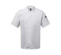 Premier Men's Chefs Zip-Close Short Sleeve Jacket in White | Size: XL Premier White XL