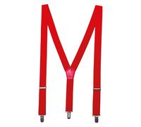 Premier Men's Clip-On Trouser Braces in Red Premier Red One Size