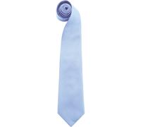 Premier Men's “Colours" Plain Fashion Business Tie in Mid Blue Premier Mid Blue One Size