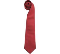 Premier Men's “Colours" Plain Fashion Business Tie in Red Premier Red One Size