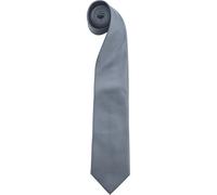 (One Size, Grey) Premier Mens “Colours” Plain Fashion / Business Tie (Pack of 2)