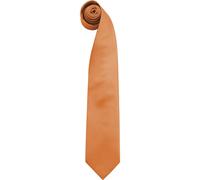 Premier Men's “Colours" Plain Fashion Business Tie Pack of 2 in Orange Premier Orange One Size
