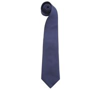 Premier Men's “Colours" Plain Fashion Business Tie in Navy Premier Navy One Size