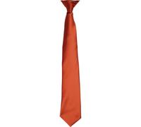 Premier Men's Colours Satin Clip Tie in Beige Premier Beige One Size