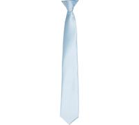 Premier Men's Colours Satin Clip Tie in Light Blue Premier Light Blue One Size