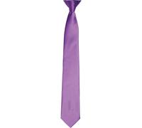 Premier Men's Colours Satin Clip Tie in Violet Premier Violet One Size