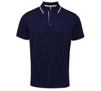 Premier Men's Contrast Coolchecker Polo Shirt in Navy | Size: 4XL Premier Navy 4XL